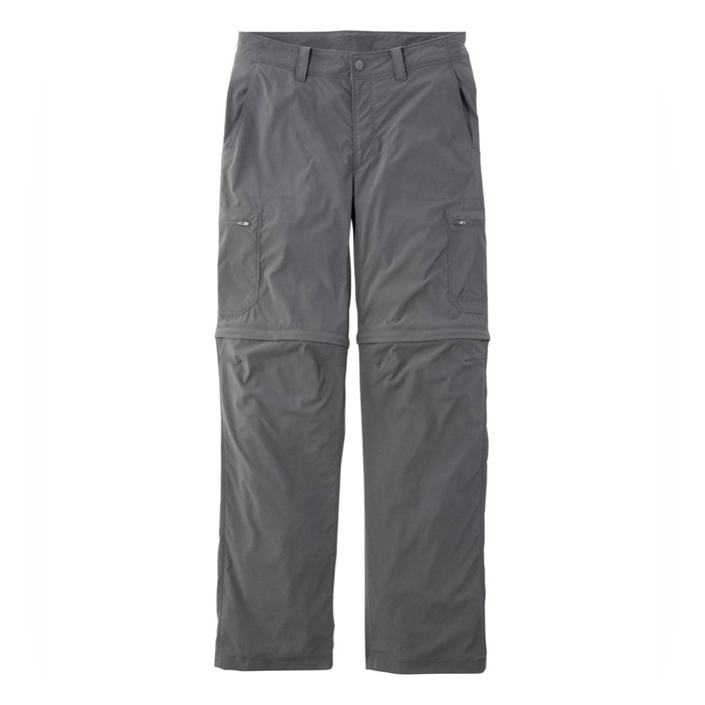 LL Bean Men's Water-Resistant Cresta Hiking Zip-Off Pants Gray 33x29 Convertible